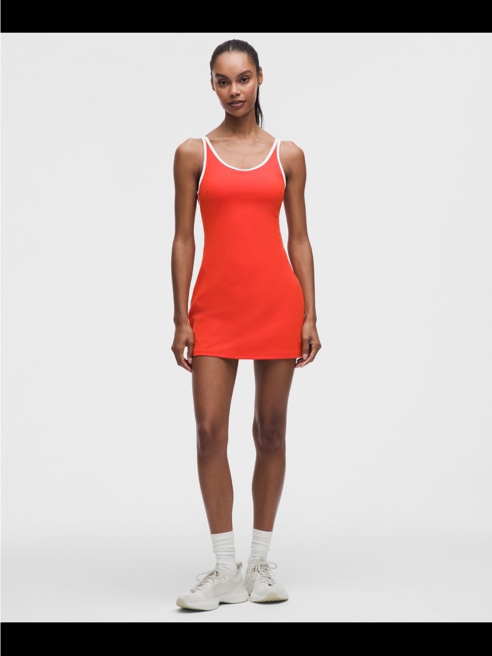 Lululemon Scoop-Neck Cutout Tennis Dress | Cherry Ember/White | XS | NWT